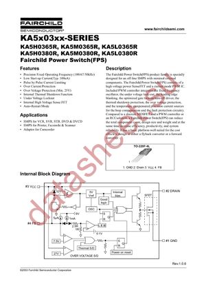 KA5L0365RTU datasheet  